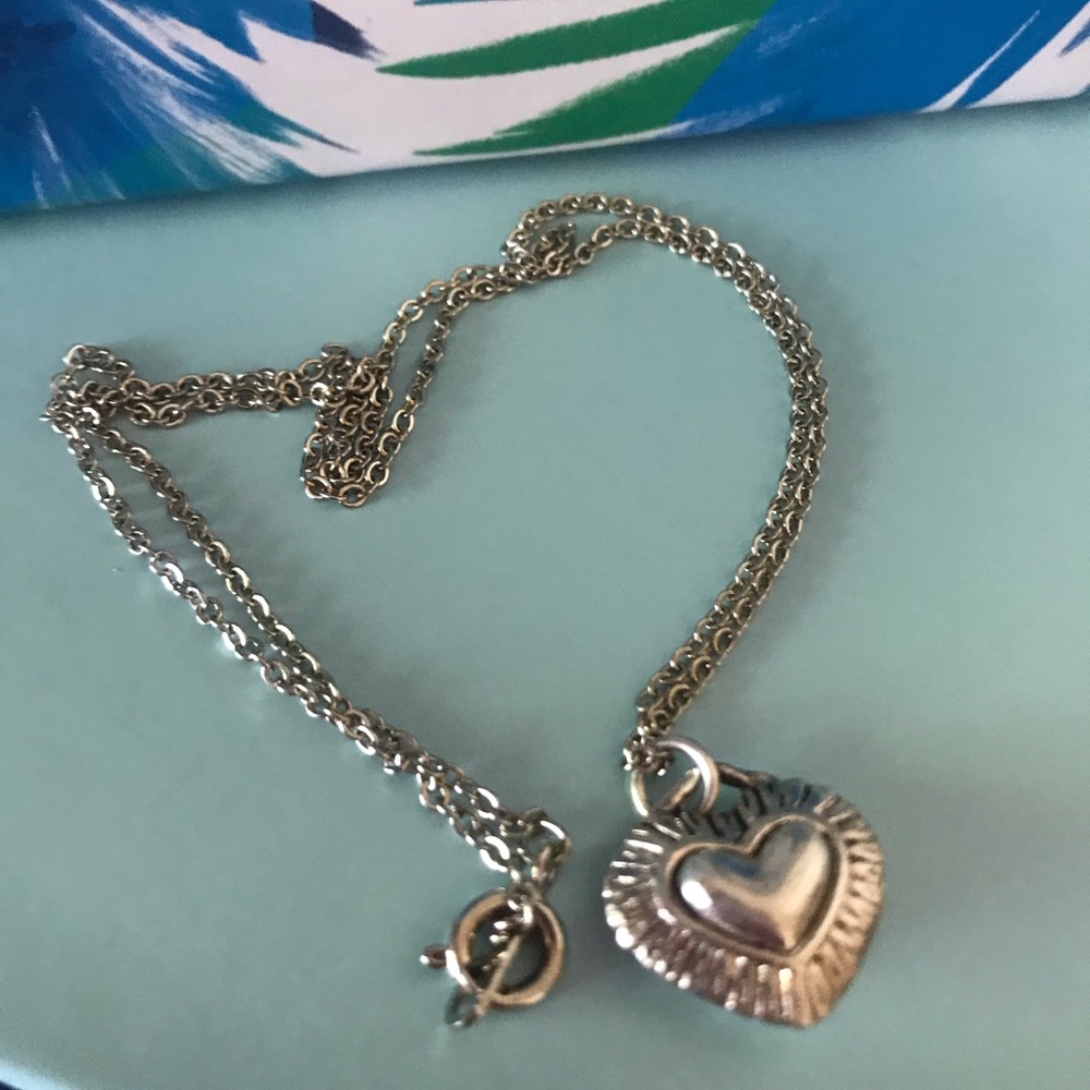 Silver heart necklace
